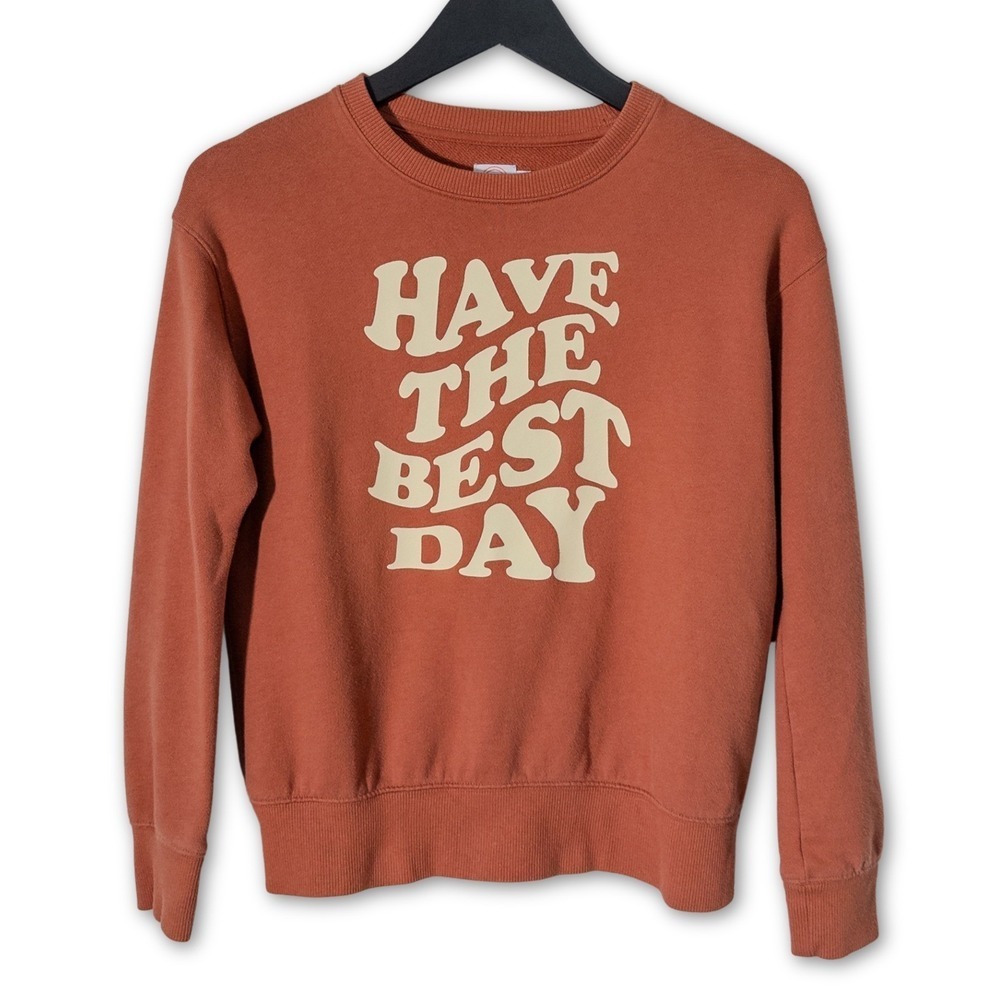 Wonder Nation Sweatshirt Girls XL Rust Retro‎ Graphic Pullover Unisex Kidcore